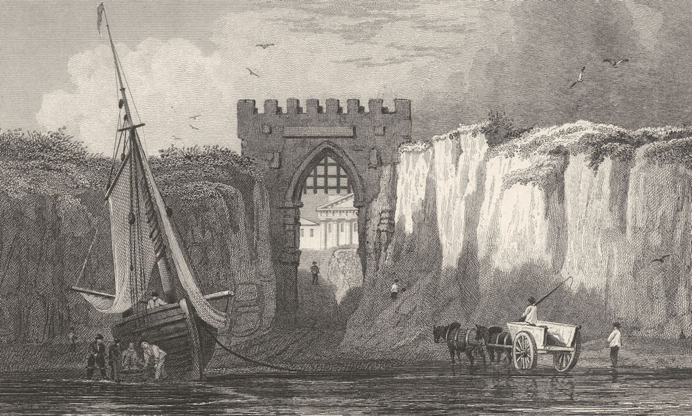 KENT. King's Gate, In the Isle of Thanet, Kent. Allen. Allen 1833 old print